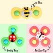 Picture of Suction Cup Spinner Toy Baby Bath Toy Spinning Top Rotating 3pcs spinner