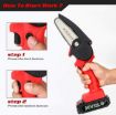 Picture of 48V Cordless Chainsaw DOUBLE BATTERY CHAINSAW Chainsaw   Mini Chain Saw  6 Inch Cutting Area