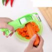 Picture of 2 in 1 Vegetable & Fruit Multi Cutter with Peeler  2 in 1 Multipurpose Vegetable Fruit Multi Cutter Veg Cutter Sharp Stainless Steel 5 Blade Vegetable Cutter with Peeler