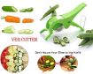 Picture of 2 in 1 Vegetable & Fruit Multi Cutter with Peeler  2 in 1 Multipurpose Vegetable Fruit Multi Cutter Veg Cutter Sharp Stainless Steel 5 Blade Vegetable Cutter with Peeler