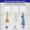 Picture of Adhesive Sticker Multi-Purpose Hook Heavy Duty Sticky Hooks Waterproof Adhesive Hooks for Hanging Coat