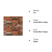 Picture of 3D BRICK PE FOAM WALLPAPER 3D Brown Brick Design Wallpaper for Wall PE Foam Wall Stickers Self Adhesive DIY Wall Decor