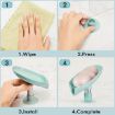 Picture of Soap Holder Leaf-Shape Self Draining Soap Dish Holder Not Punched Easy Clean Bar Soap Holder