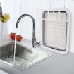 Picture of Vegetable Fruit Wash and Drain Sink Storage Basket Space Saving for Kitchen Home & Multifunction Foldable Dish Tub Collapsible Cutting Board Dish Tub