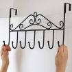 Picture of 7 Hooks Door Hanger Metal Over Door Hook Towel Hooks Door Hanger Metal Hanging Rack Organizer