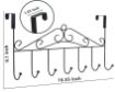 Picture of 7 Hooks Door Hanger Metal Over Door Hook Towel Hooks Door Hanger Metal Hanging Rack Organizer
