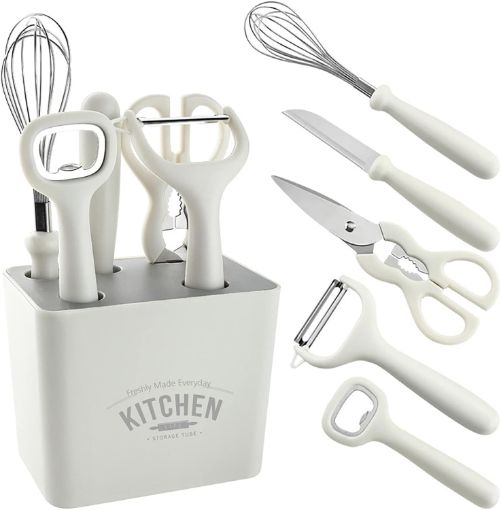 Picture of 6 Pack Kitchen Gadgets Set Steel Fruit Peeler With Storage Base Kitchen Knife Set KITCHEN SET KITCHEN TOOL 6 PCS KITCHEN TOOL