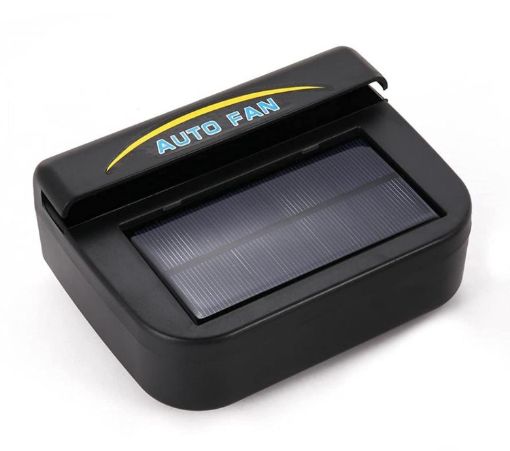 Picture of olar Powered Car Ventilator Window Solar Ventilator Car Exhaust Fan Car Radiator Window Windshield Auto Air Vent Cooling Fan