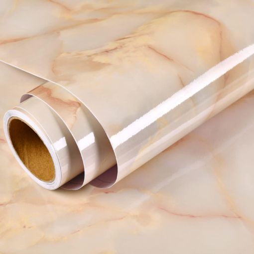 Picture of Orange Marble Foil  Orange Marble Wallpaper