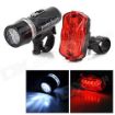 Picture of cycling light Power Beam Bicycle Bike Safety Warning Light Set Light Ultra Bright 5 LED Front Head and Tail Led Light for Bicycle Cycling LED Front Light