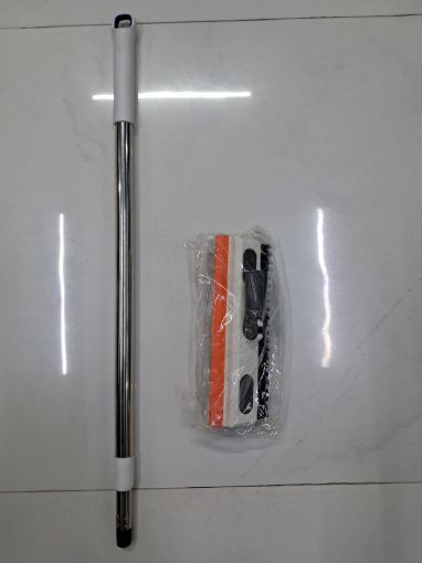 Picture of White 3 in 1 Tiles Cleaning Brush Bathroom Cleaning Brush with Wiper Upgraded 3 in 1 Tiles Cleaning Brush Bathroom Brush with Long Handle 3 IN 1 TILES CLEAING BRUSH mop