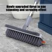 Picture of White 3 in 1 Tiles Cleaning Brush Bathroom Cleaning Brush with Wiper Upgraded 3 in 1 Tiles Cleaning Brush Bathroom Brush with Long Handle 3 IN 1 TILES CLEAING BRUSH mop