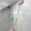 Picture of White 3 in 1 Tiles Cleaning Brush Bathroom Cleaning Brush with Wiper Upgraded 3 in 1 Tiles Cleaning Brush Bathroom Brush with Long Handle 3 IN 1 TILES CLEAING BRUSH mop