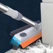 Picture of White 3 in 1 Tiles Cleaning Brush Bathroom Cleaning Brush with Wiper Upgraded 3 in 1 Tiles Cleaning Brush Bathroom Brush with Long Handle 3 IN 1 TILES CLEAING BRUSH mop