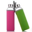 Picture of Glass Water Bottle with Portable Protective Bag Cover  Glass Multipurpose Water, Juice Bottle with Cover