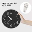 Picture of Silent Quartz Decorative Latest Wall Clock Non-Ticking Classic Clock Battery Operated Round Easy to Read
