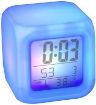Picture of Plastic Digital Alarm Clock with Automatic 7 Colour Changing LED Date, Time Temperature Digital Alarm Clock