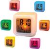 Picture of Plastic Digital Alarm Clock with Automatic 7 Colour Changing LED Date, Time Temperature Digital Alarm Clock