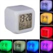 Picture of Plastic Digital Alarm Clock with Automatic 7 Colour Changing LED Date, Time Temperature Digital Alarm Clock