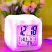Picture of Plastic Digital Alarm Clock with Automatic 7 Colour Changing LED Date, Time Temperature Digital Alarm Clock