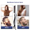 Picture of Electric Hair Straightener Brush Men Quick Beard Straightener Styler Comb Hair Straightening Curly Hair Straightening Comb Side Hair Detangling  Multi functional Hair Curling Curler