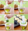 Picture of Silicone Chef's Basting Oil Dispenser Brush Set With Glass Bowl