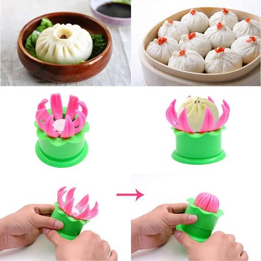 Picture of Momos Maker Plastic Momo Maker Mould Shapes Plastic Dumpling Maker Modak Gujiya Pie Mould Maker Dough Press Mould