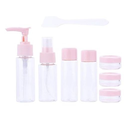 Picture of 7 Pcs Cosmetics Bottle Makeup Container Travel Pouch Kit
