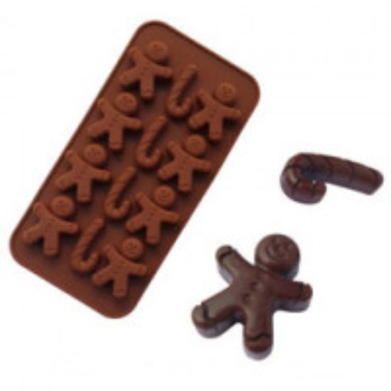 Picture of 12 CAVITY CHRISTMAS DESIGN SHAPE CHOCOLATE MOLD