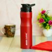 Picture of WATER BOTTLE  Strong and Durable Steel Single Wall Sport Bottle with Sipper Cap Fridge Water Bottle Thunder with Sipper Cap