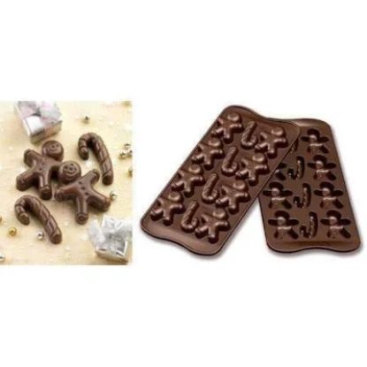 Picture of 12 CAVITY CHRISTMAS DESIGN SHAPE CHOCOLATE MOLD