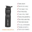 Picture of WATER BOTTLE  Strong and Durable Steel Single Wall Sport Bottle with Sipper Cap Fridge Water Bottle Thunder with Sipper Cap