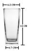 Picture of Long Glass Plaza 315 ml 6 pis set wiskey glass cocktail glass mocktail glass serving glass long plaza glass