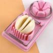 Picture of 2 IN 1 Egg Cutter egg cutter Egg Slicers Sectioner Cutter Flower Edges Chopper Kitchen Tools Mushroom Slicer Egg Cutter Plastic and Stainless Steel