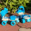 Picture of Blue White Roller Skates skating roller pink skating Inline Skates