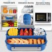Picture of Leak Proof 4 Compartment Lunch Boxes Reusable Microwave Freezer Safe Portion Snack Containers 4 SECTION LUNCH BOX SQUARE LUNCH BOX