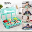 Picture of Leak Proof 4 Compartment Lunch Boxes Reusable Microwave Freezer Safe Portion Snack Containers 4 SECTION LUNCH BOX SQUARE LUNCH BOX