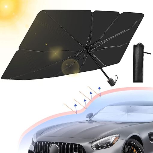 Picture of Car Umbrella  Car Sun Shade Front Car Window Shades Foldable Sun Visor