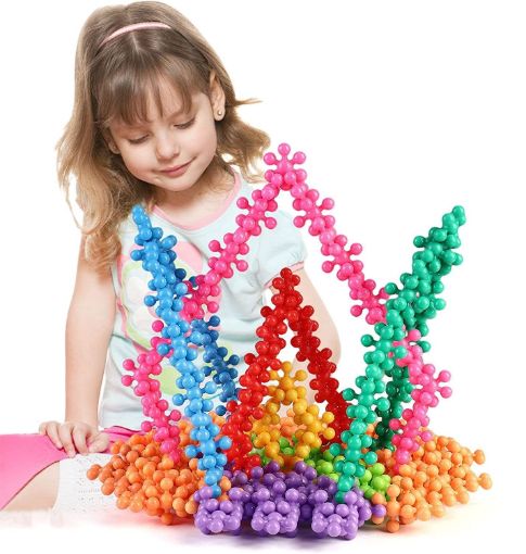 Picture of 100 Pieces Building Blocks Kids STEM Toys Educational Building Toys Discs Sets Interlocking Solid Plastic