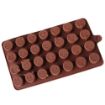 Picture of 28 Cavity Emoji Shape Silicone Chocolate Mould Silicone Fan/Fun Geometric Shape Chocolate Mould Cuboid Shape Chocolate Mould