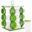 Picture of Multipurpose Plastic Rotating Spice Rack 12 in 1 Color  Masala Rack Set Spice Rack Condiment Masala Set with Revolving Stand  Transparent Jars