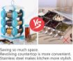 Picture of Multipurpose Plastic Rotating Spice Rack 12 in 1 Color  Masala Rack Set Spice Rack Condiment Masala Set with Revolving Stand  Transparent Jars
