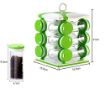 Picture of Multipurpose Plastic Rotating Spice Rack 12 in 1 Color  Masala Rack Set Spice Rack Condiment Masala Set with Revolving Stand  Transparent Jars