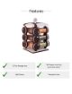 Picture of Multipurpose Plastic Rotating Spice Rack 12 in 1 Color  Masala Rack Set Spice Rack Condiment Masala Set with Revolving Stand  Transparent Jars