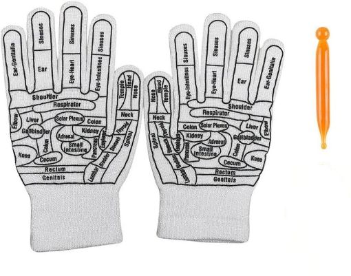 Picture of Acupressure Finger Massager Gloves Reflexology Point Massage Gloves Body Pain Relive Graphic Prints Massage Gloves