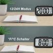 Picture of Small Black Digital Clock Small Black Digital Clock Digital Alarm Clock Battery Operated Smart Table Alarm Clock   Desk Small Digital Alarm Clock Alarm Clock with Automatic Sensor