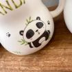 Picture of Ceramic Panda Printed Mug with Wooden Lid and Spoon Panda Mug