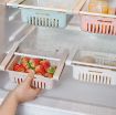 Picture of Adjustable Storage Basket fridge Fridge Storage Rack Plastic Fridge Space Saver Food Organizer Tray Fridge Storage Racks Food Storage Racks food container high quality plastic material Kitchen Storage Box