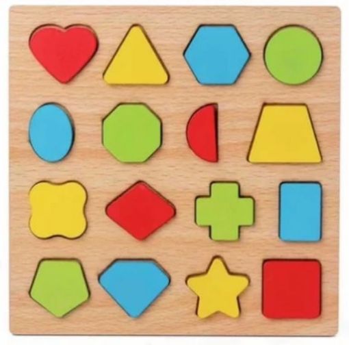 Picture of Wooden Shape Puzzle Wooden Learning Educational Board