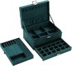 Picture of Jewellry Organizer Box DOUBLE LAYER JEWELLRY ORGANIZER BOX Double Layer Velvet Jewellry Organizer Box New Green 3-Layer Flannel Jewelry Organizer Box Necklaces Earrings Rings Display Holder Case